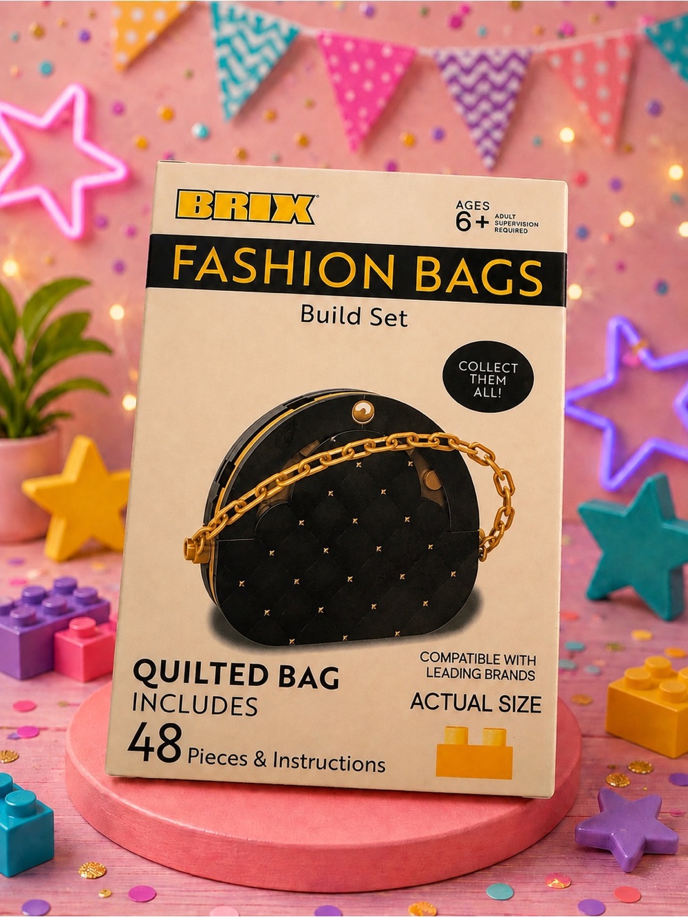 Fashion bag build set, 48 pcs w/instructions NIB